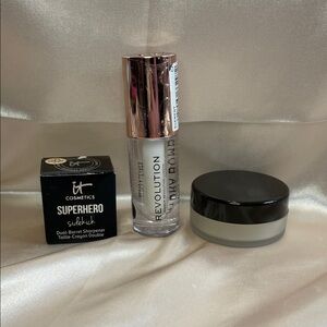 TRIO - it Cosmetics Sharpener - Revolution Gloss -  Jurlique Powder